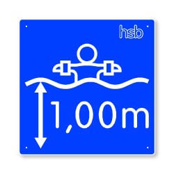 Bild zu Pictogrammschilder "Nichtschwimmer + Wassertiefe" 200x200 mm (inkl. Befestigungsmaterial)