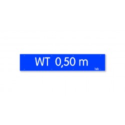 Bild zu Bezeichnungsschild "WT x,xx m" 500x100 mm (inkl. Befestigungsmaterial)